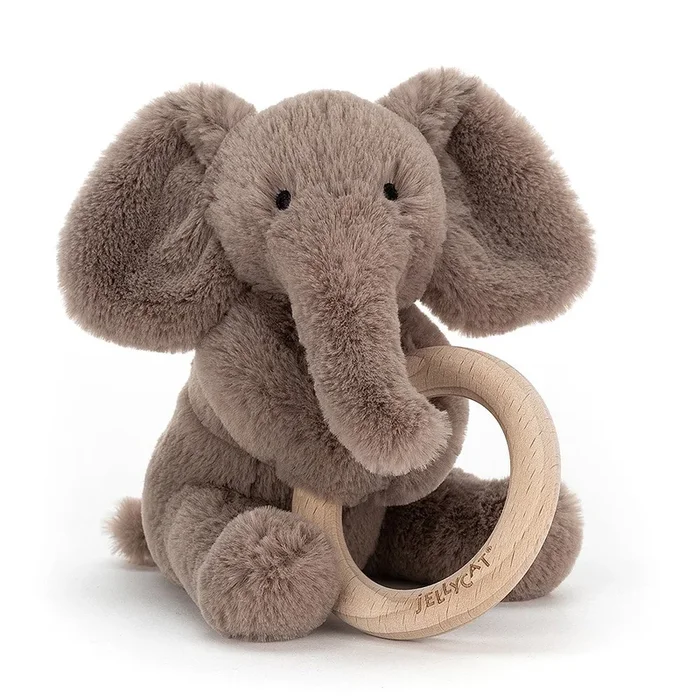 Shooshu Elephant Wooden Ring Toy