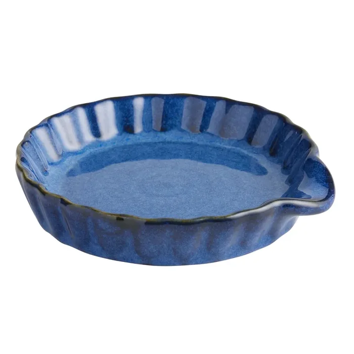 Skye Blue Reactive Glaze Ceramic Fluted Spoon Rest