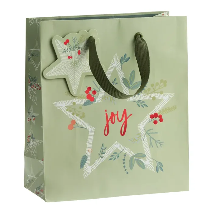 Small Green Joy Holiday Gift Bag