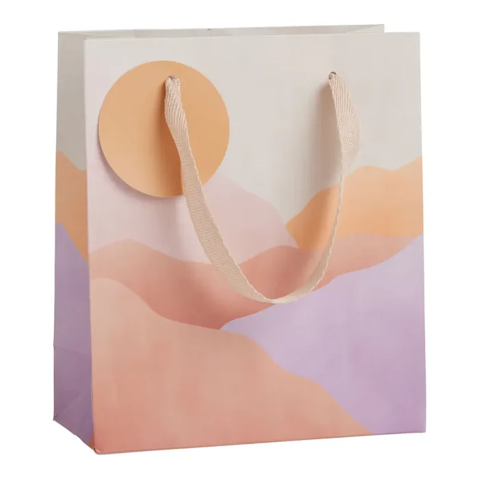 Small Pastel Landscape Scene Gift Bag