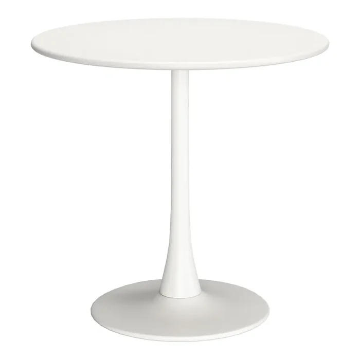 Soleil Round Metal Tulip Outdoor Bistro Dining Table