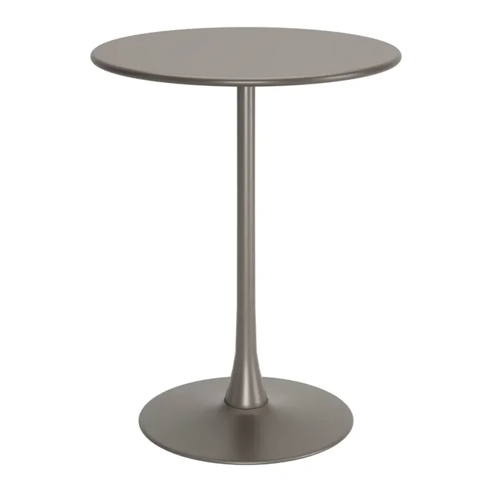 Soleil Round Metal Tulip Outdoor Pub Dining Table