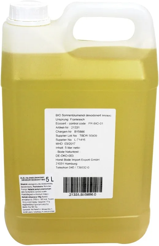 Sonnenblumenöl, geruchlos BIO 5000 ml – HORECA