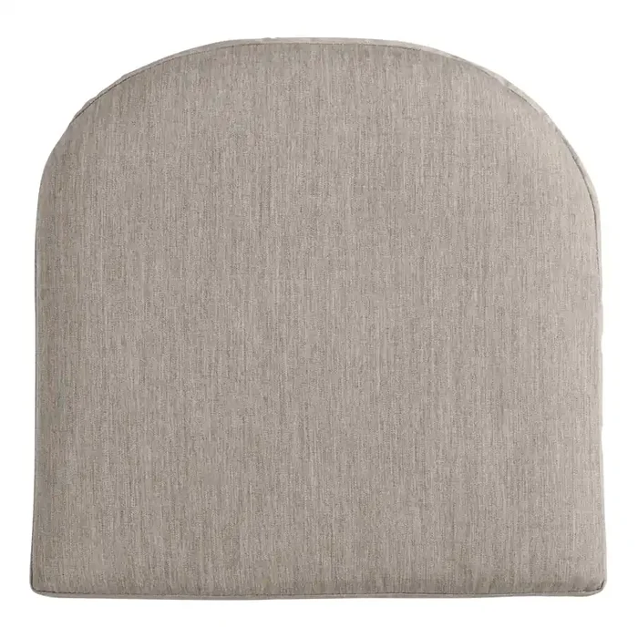 Sunbrella Khaki Ash Cast Gusseted Outdoor Chair Cushion