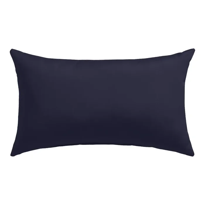 Sunbrella Navy Canvas Outdoor Lumbar Pillow