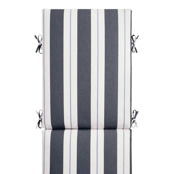 Sunbrella Navy Stripe Outdoor Chaise Lounge Cushion