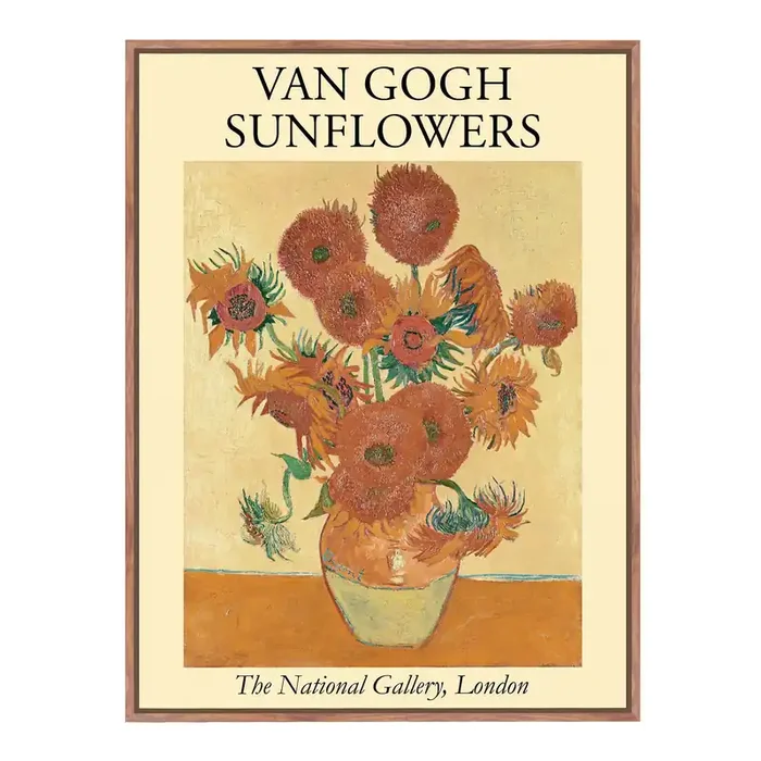 Sunflowers by Van Gogh Framed Canvas Wall Art