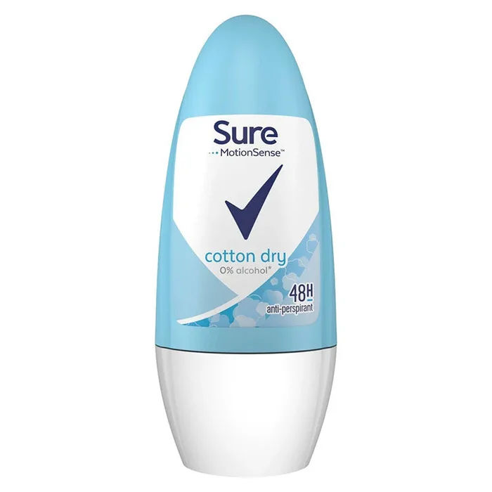 Sure Roll On Deodorant Cotton Dry 50ml – Case of 6