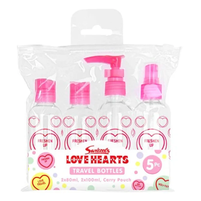 Swizzels Travel Bottles 4pk & Carry Pouch