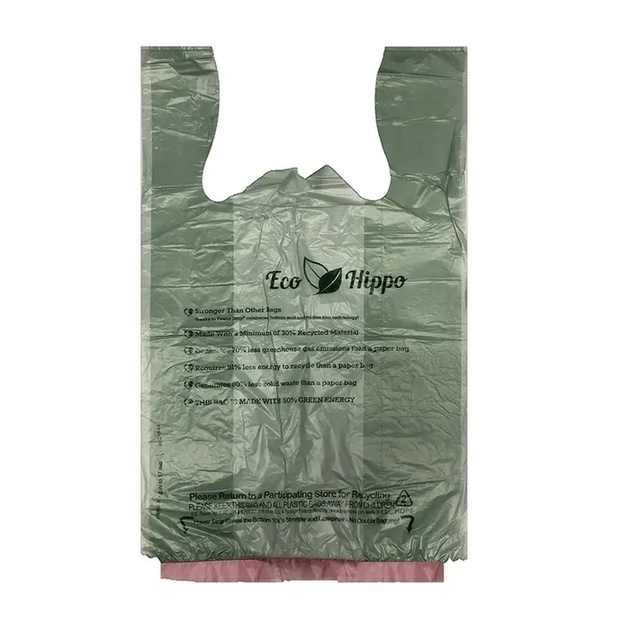 T-Shirt Bag Green (h811g) 12″ x 7″ x 20″