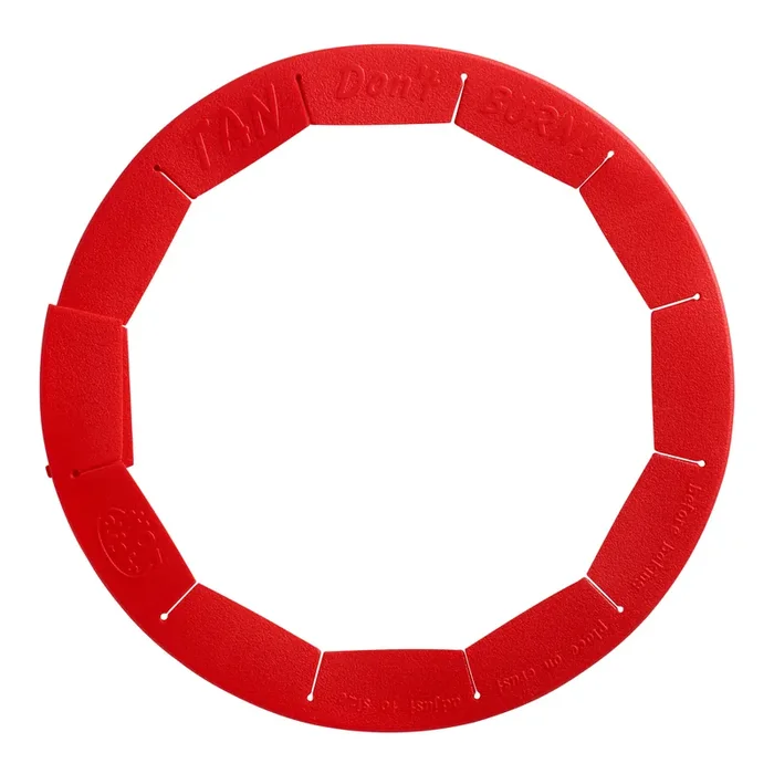 Talisman Red Silicone Adjustable Pie Crust Shield