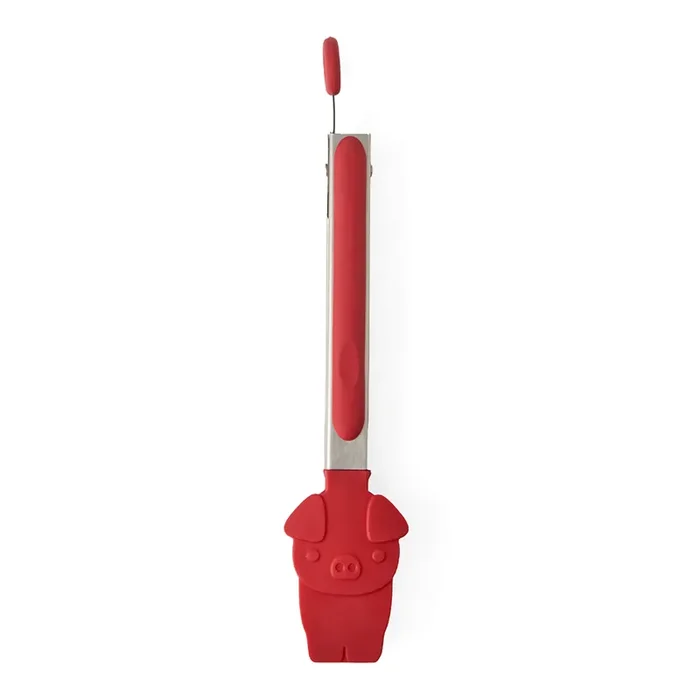 Talisman Red Silicone and Stainless Steel Bacon Tongs