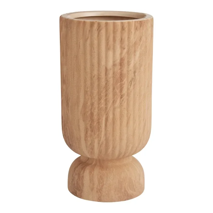 Tall Rust Ceramic Marbled Vase