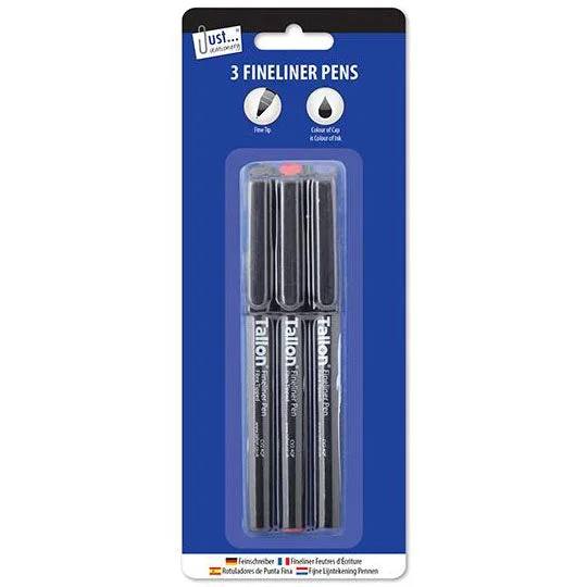 Tallon Fineliner Pens 3 Pack