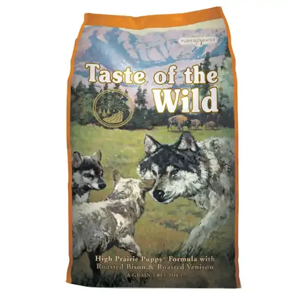 TASTE OF THE WILD HIGH PRAIRIE PUPPY ROASTED BISON AND VENISON DRY DOG FOOD GRAIN FREE 14 LB