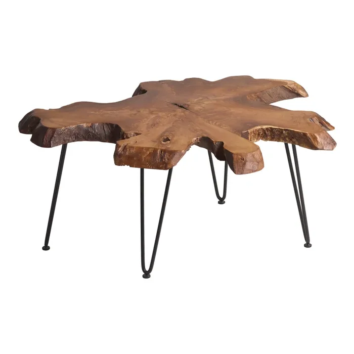 Teak Wood Slice Coffee Table