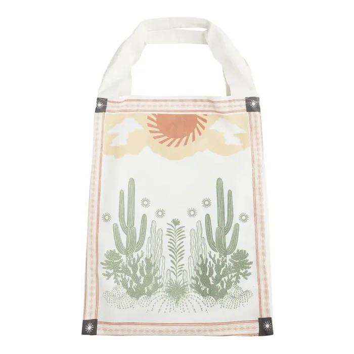 Terracotta And Sage Desert Cactus Canvas Tote Bag