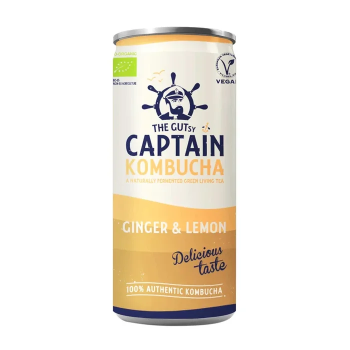 The Gutsy Captain Kombucha ginger and lemon