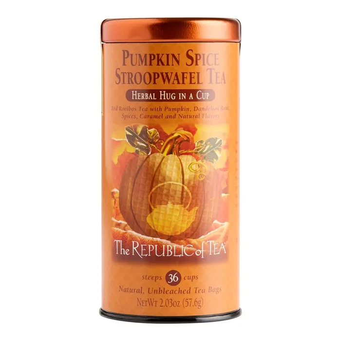 The Republic of Tea Pumpkin Spice Stroopwafel Tea 36 Count