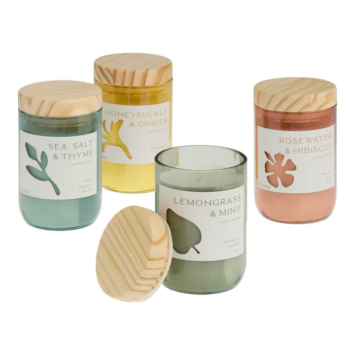 Tinted Glass Thick Lid Scented Candle