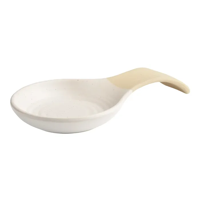 Tipton Ivory Speckled Ceramic Spoon Rest