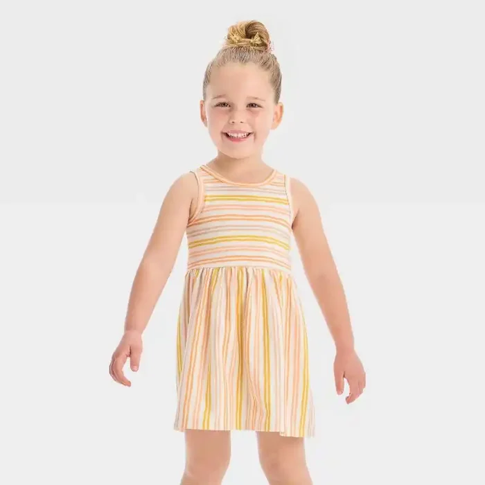 Toddler Girls‘ Warm Striped Tank Dress – Cat & Jack™ 18M