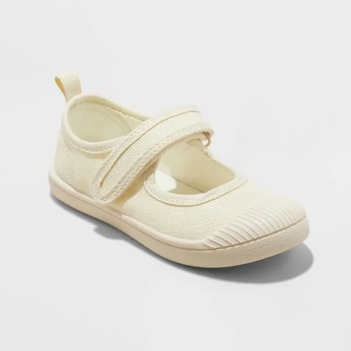Toddler Marina Mary Jane Sneakers – Cat & Jack™ Gold 11T Hook and Loop, Non-Marking Sole, Canvas Upper