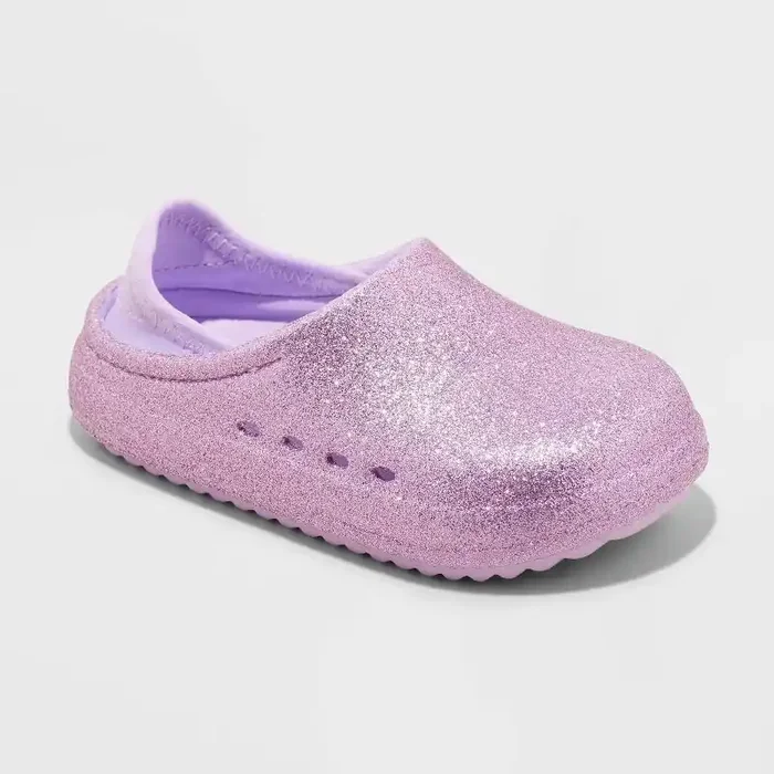 Toddler Rowan Slip-On Clog Shoes – Cat & Jack™ Purple 7T Cushioned Heel, Non-Marking Outsole