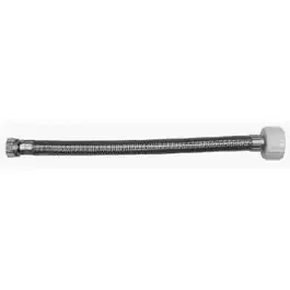 Toilet Connector, Stainless Steel, 3/8 Compression x 7/8 Ballcock x 12-In.