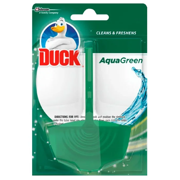 Toilet Duck Solid Rim Block Aqua Green 40g – Case of 12