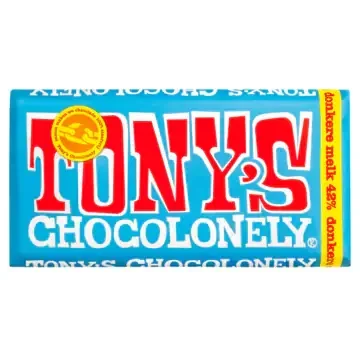 Tony’s Chocolonely 42% dark milk chocolate tablet