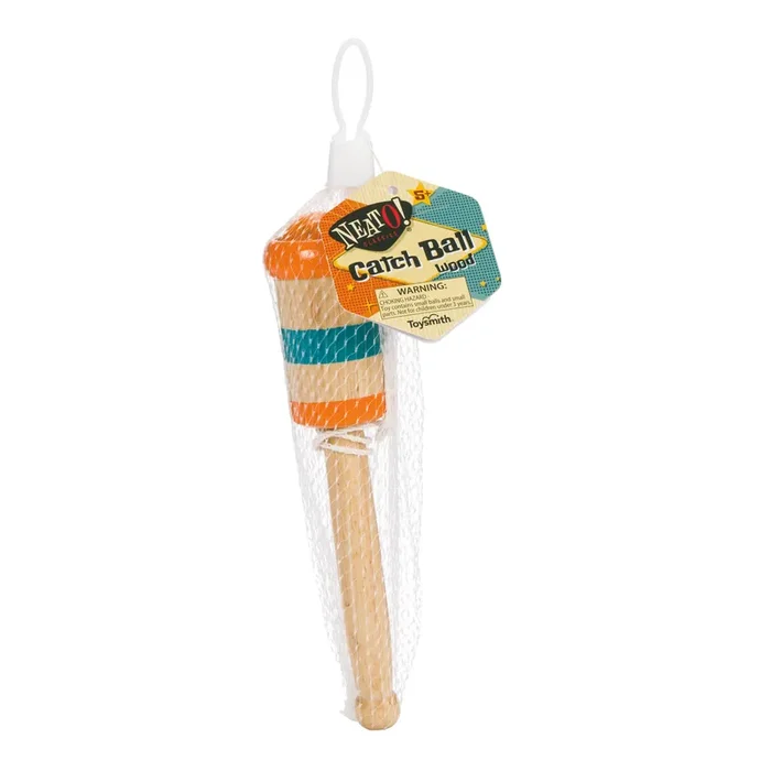 Toysmith Wooden Catch Ball Toy Set of 2