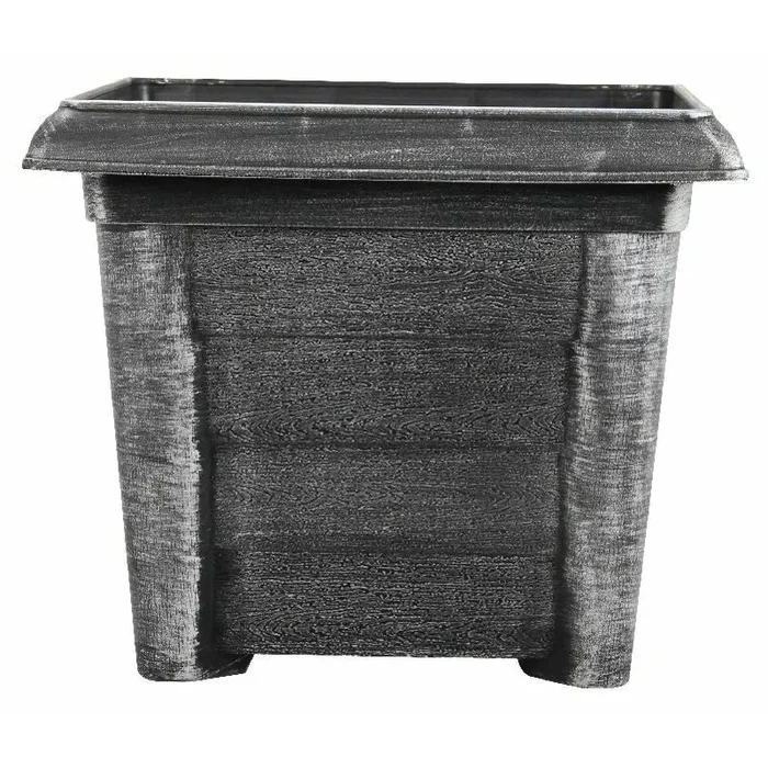 Trafalgar Square Planter 27cm x 27cm Black with Silver