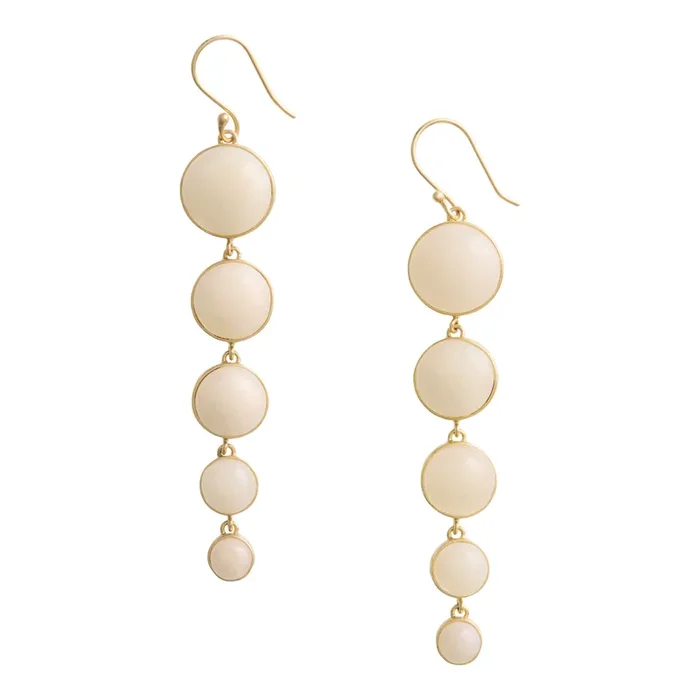 Tribe Amrapali x World Market 14k Gold Plated Cream Drop Earrings