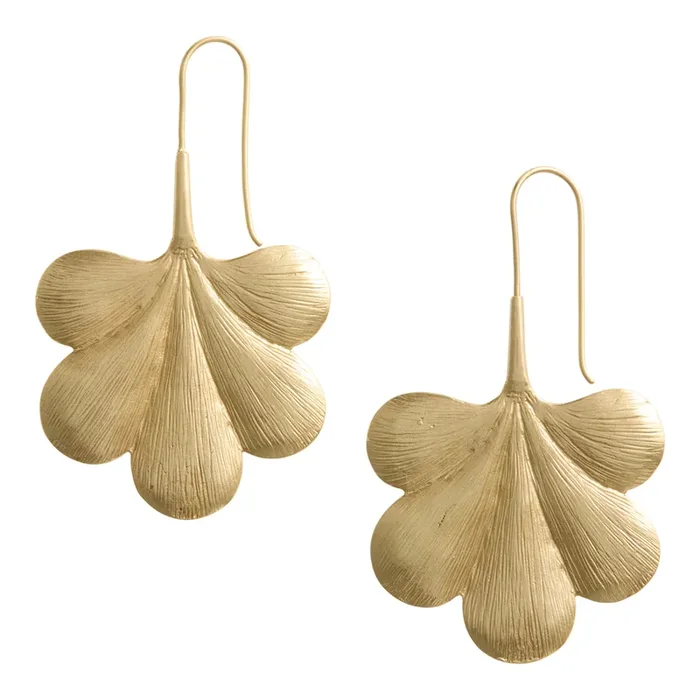 Tribe Amrapali x World Market 14k Gold Plated Lotus Earrings