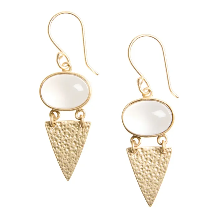 Tribe Amrapali x World Market 14k Gold Plated Triangle Earrings