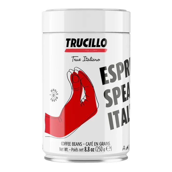 Trucillo Espresso Speaks Italian Ground Coffee Tin