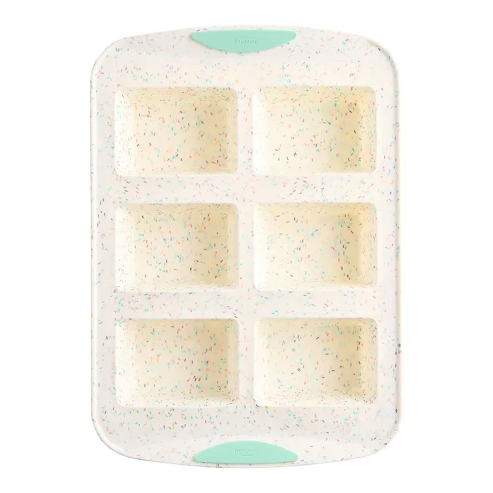 Trudeau Confetti Structured Silicone 6c Mini Loaf Pan