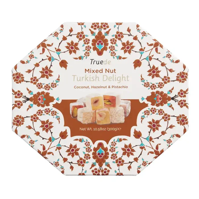 Truede Mixed Nuts Turkish Delight Hexagon Box