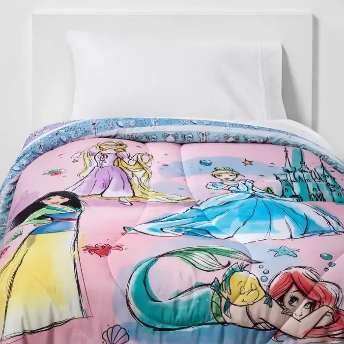 Twin Disney Princess Fairytales and Dreams Reversible Kids‘ Comforter