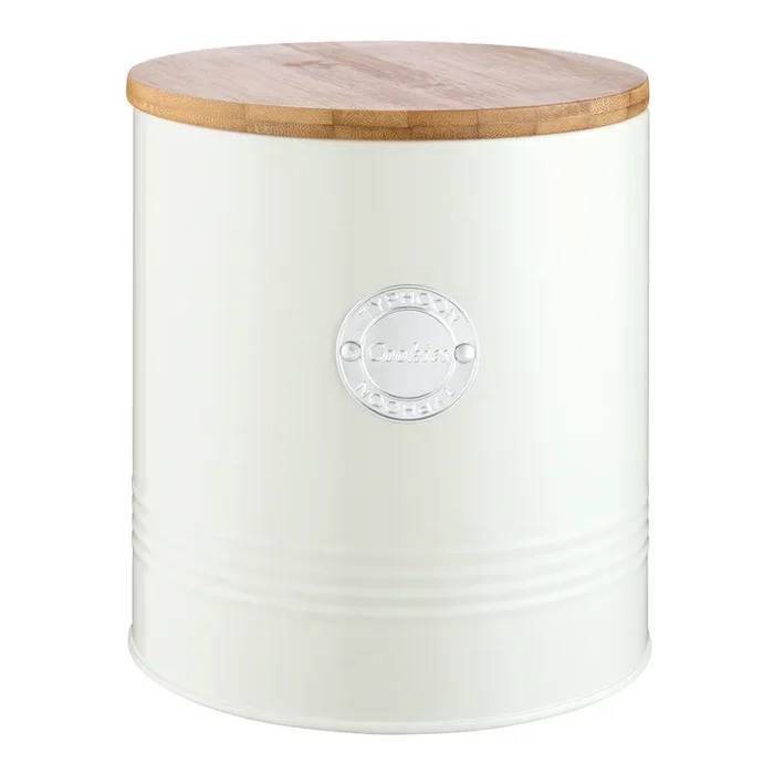 Typhoon Living Steel Cookie Jar with Bamboo Lid