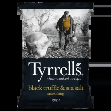 Tyrrells Black truffle and sea salt crisps