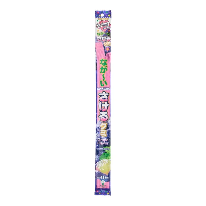 UHA Sakeru Long Stringy Grape Gummy Candy