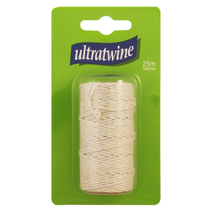 Ultratwine Fine Cotton Twine Spool Hang Pack 25m – Case of 12