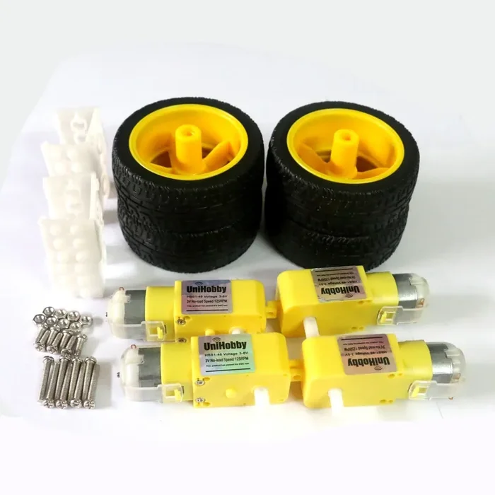 Uniaxial DC Gear Motor TT Motor Kit Compatible with Lego