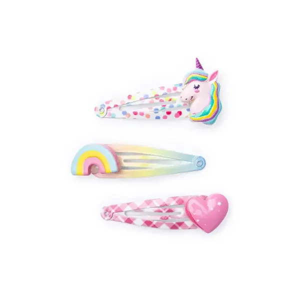 UNICORN CUTIE HAIR CLIPS 3PCS
