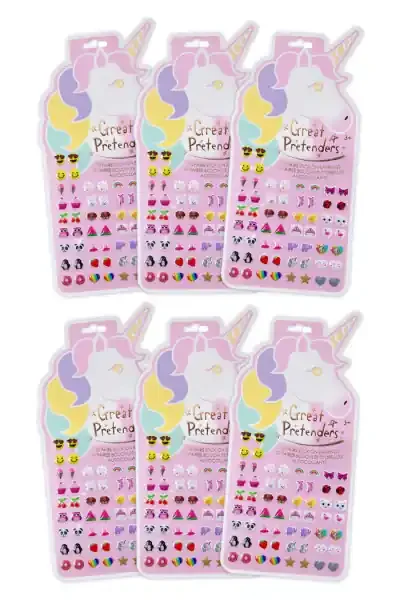 UNICORN STICKER EARRINGS 30PK