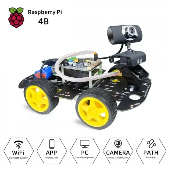 UniHobby DS Wireless Wifi Robot Car Bluetooth Dual Control Video Smart Kit for Raspberry Pi 4B