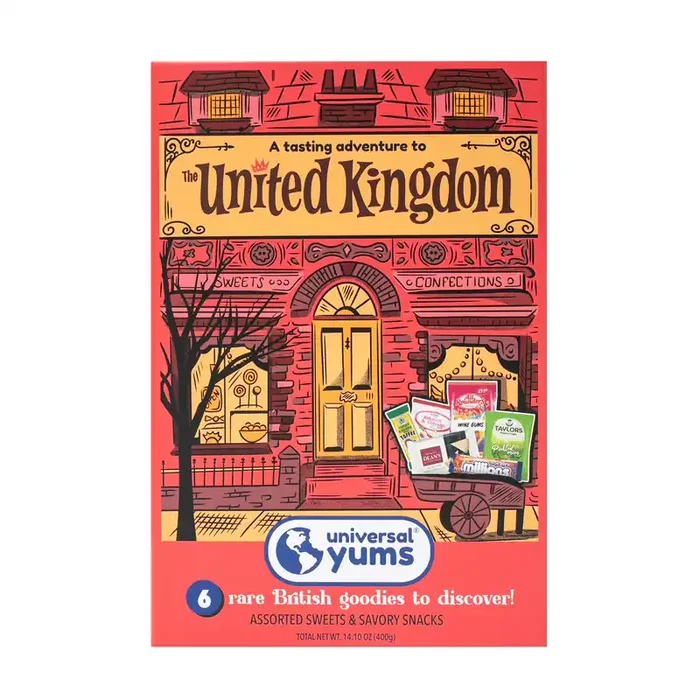 Universal Yums Tasting Adventure of the UK Sampler Box 6 Piece