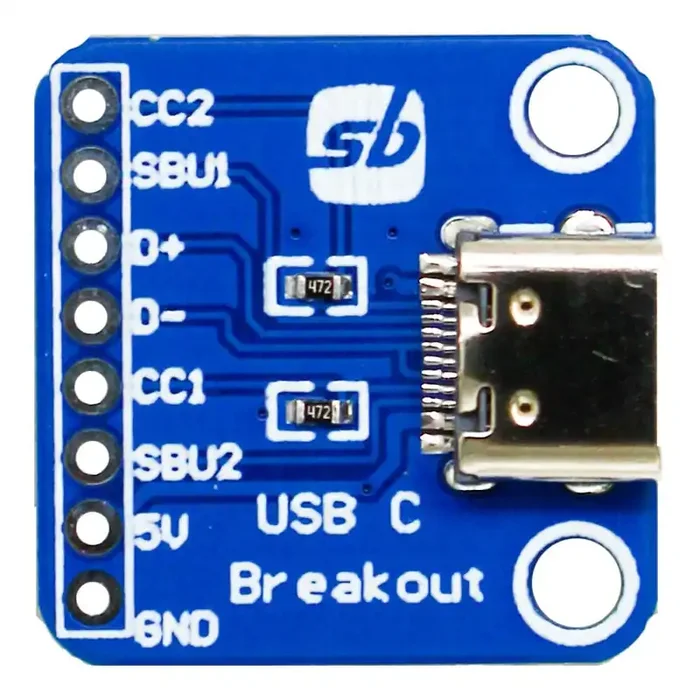 USB Type C Breakout Female Socket Type C Connector 24 Pins Breakout PCB Board